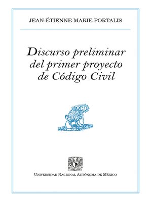 cover image of Discurso preliminar del primer proyecto de Código Civil